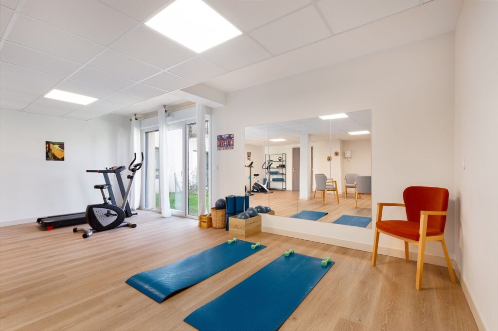 Salle de sport de la résidence seniors Stella Les Perles de Nacre à Montivilliers (76).